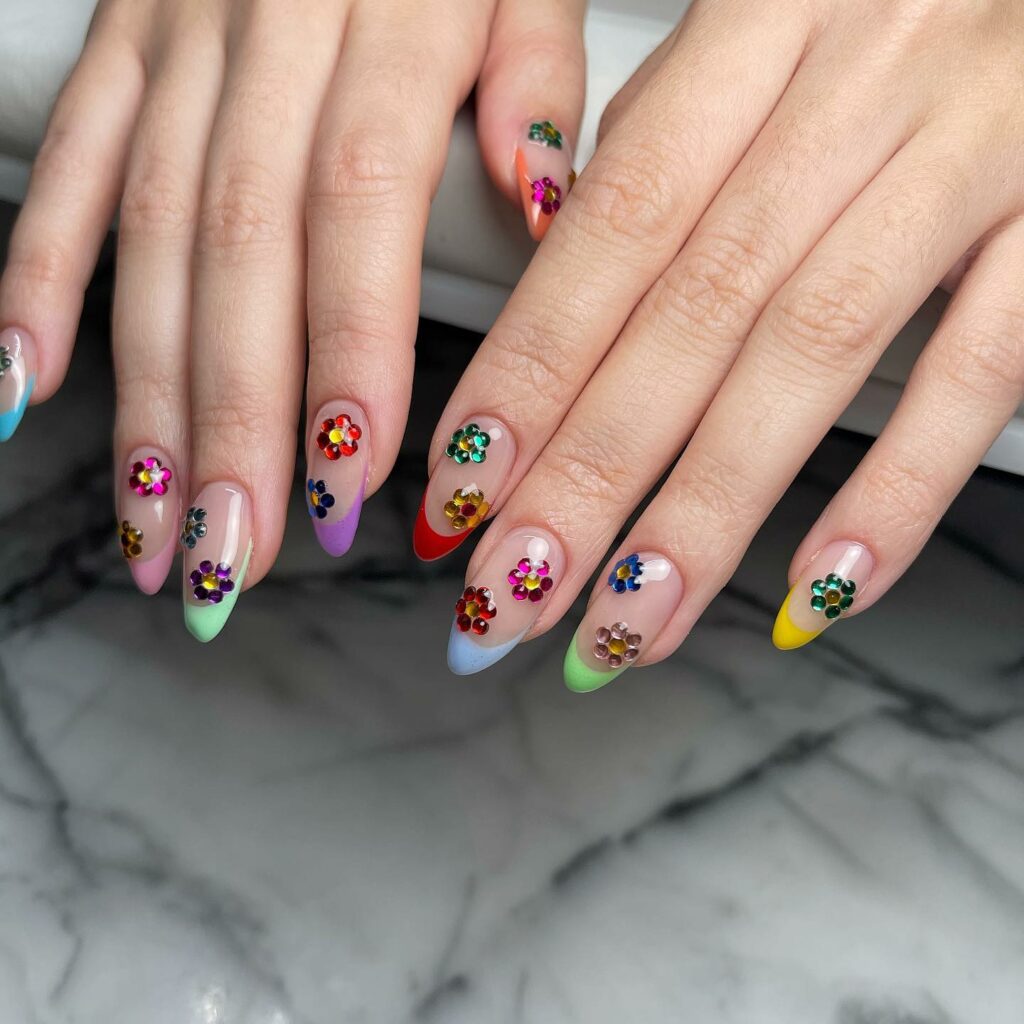 2024's Latest Flower Nail Designs: 29 Designs to Try 30 Tropical flower nails