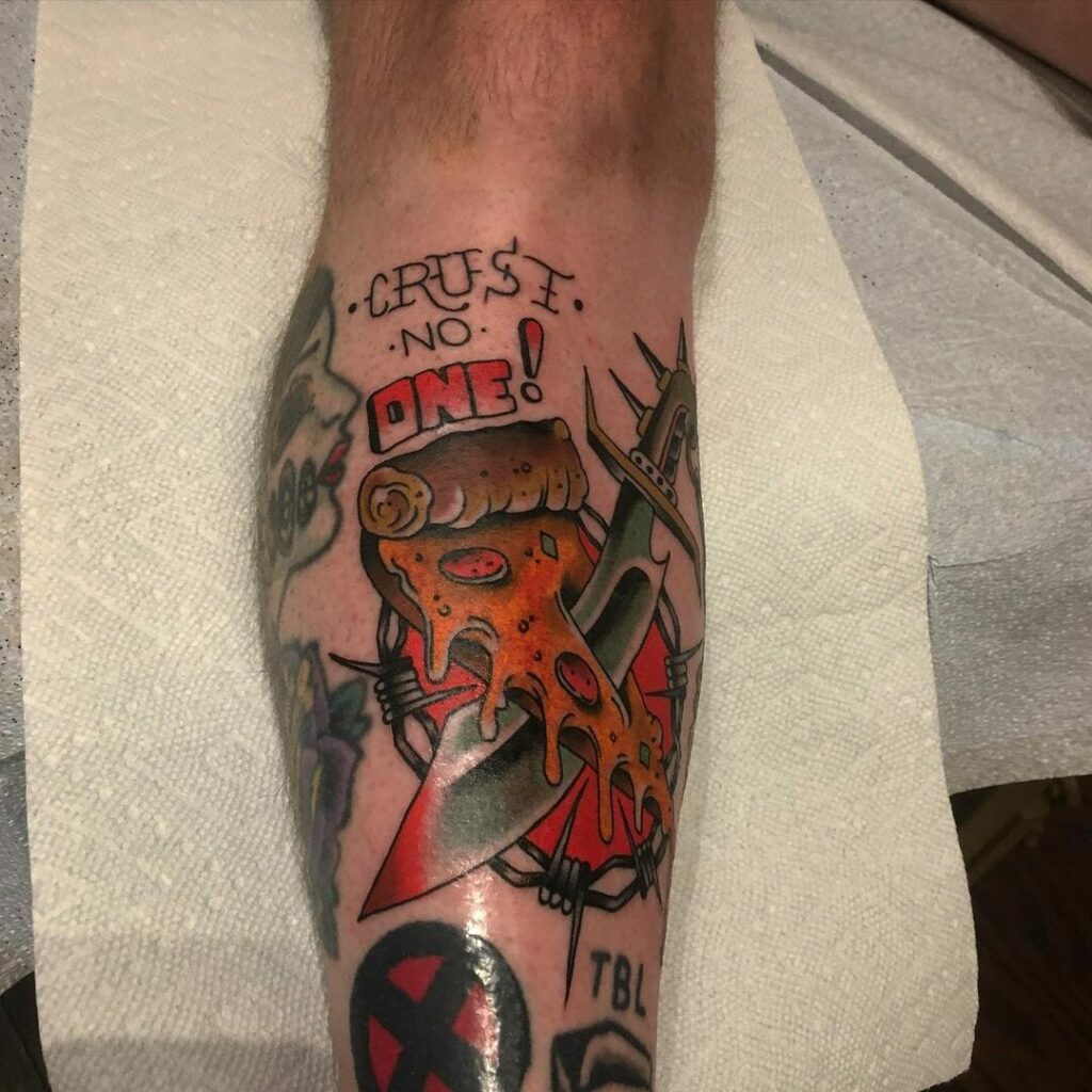 11+ Pizza Tattoo Ideas You Have To See To Believe! 20 Trust No One Pizza Tattoo