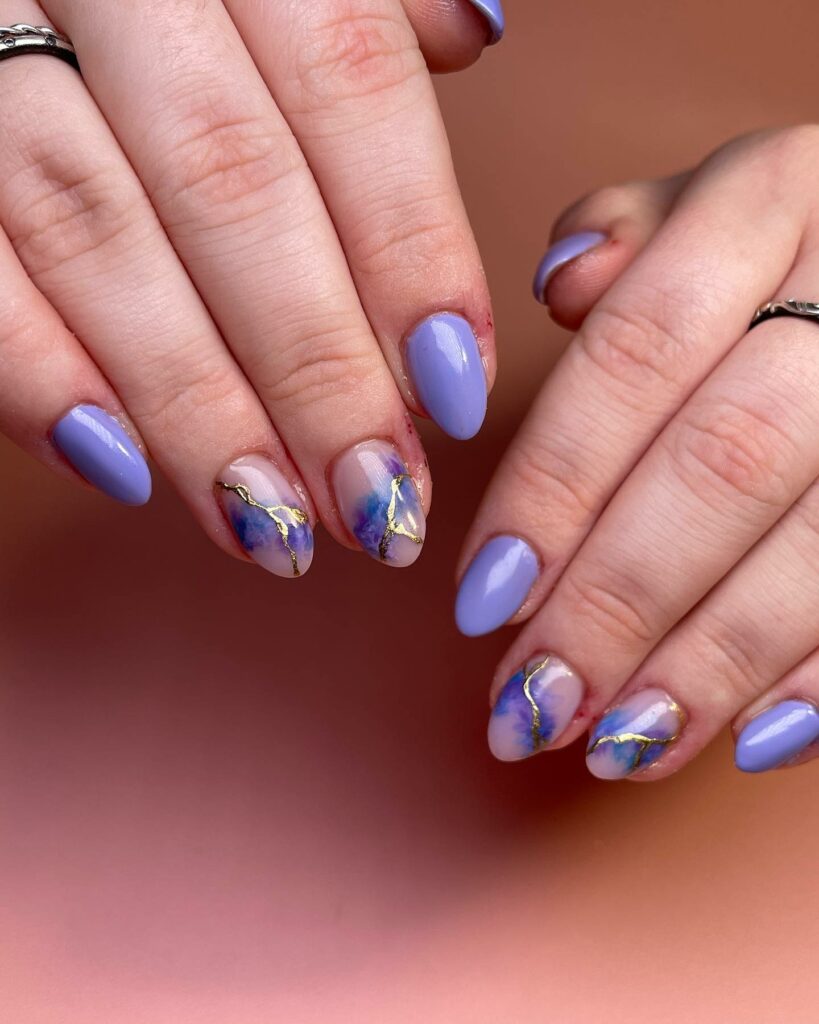 Shine Bright with 50 Rose Gold Nail Designs for 2024 49 Turquoise Marble rose gold nails