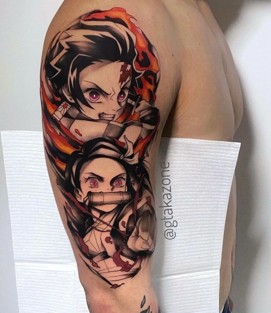 10+ Nezuko Tattoo Ideas That Will Blow Your Mind! 16 Two Demon Tattoos of Nezuko
