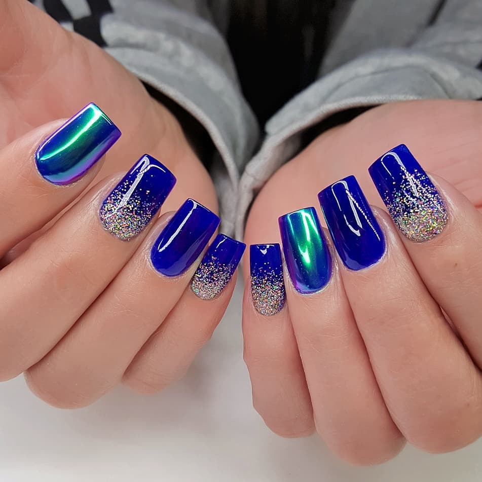 55 Latest Short Acrylic Nail Designs To Try In 2024! 20 Two-Tone Color Block