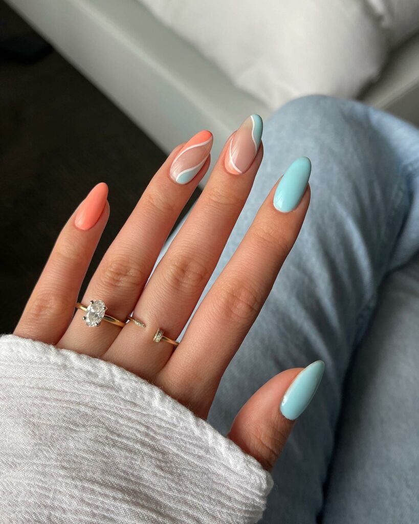 34 Latest Pastel Nail Designs To Try in 2024! 31 Two-Toned pastel nails