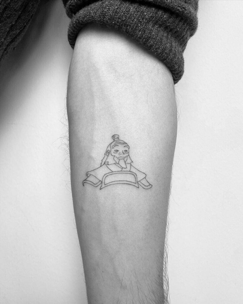 12+ Minimal Tattoo Sleeve Ideas To Inspire You! 17 Uncle Iroh Minimalist Tattoo