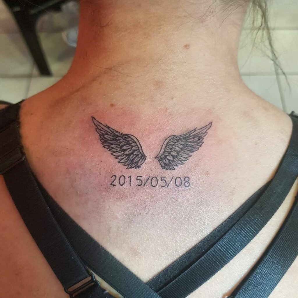 19+ Back Of Neck Tattoo Ideas You'll Have To See To Believe! 22 Unique Back Of Neck Tattoo Ideas For Remembering A Special Date