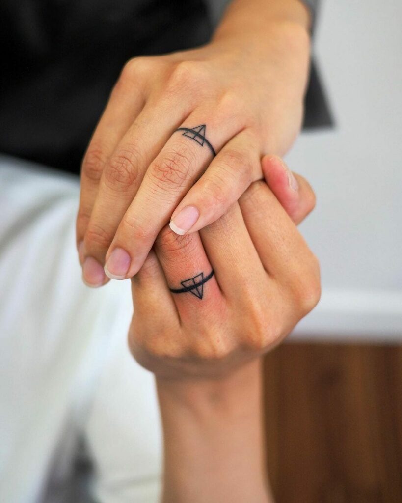 11+ Match Tattoo Ideas That Will Blow Your Mind! 11 Unique Ring Finger Tattoo