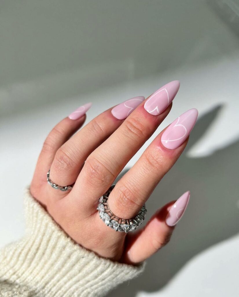 Try Out 40 Simple and Elegant Nail Designs for 2024 44 V-Shaped Elegance