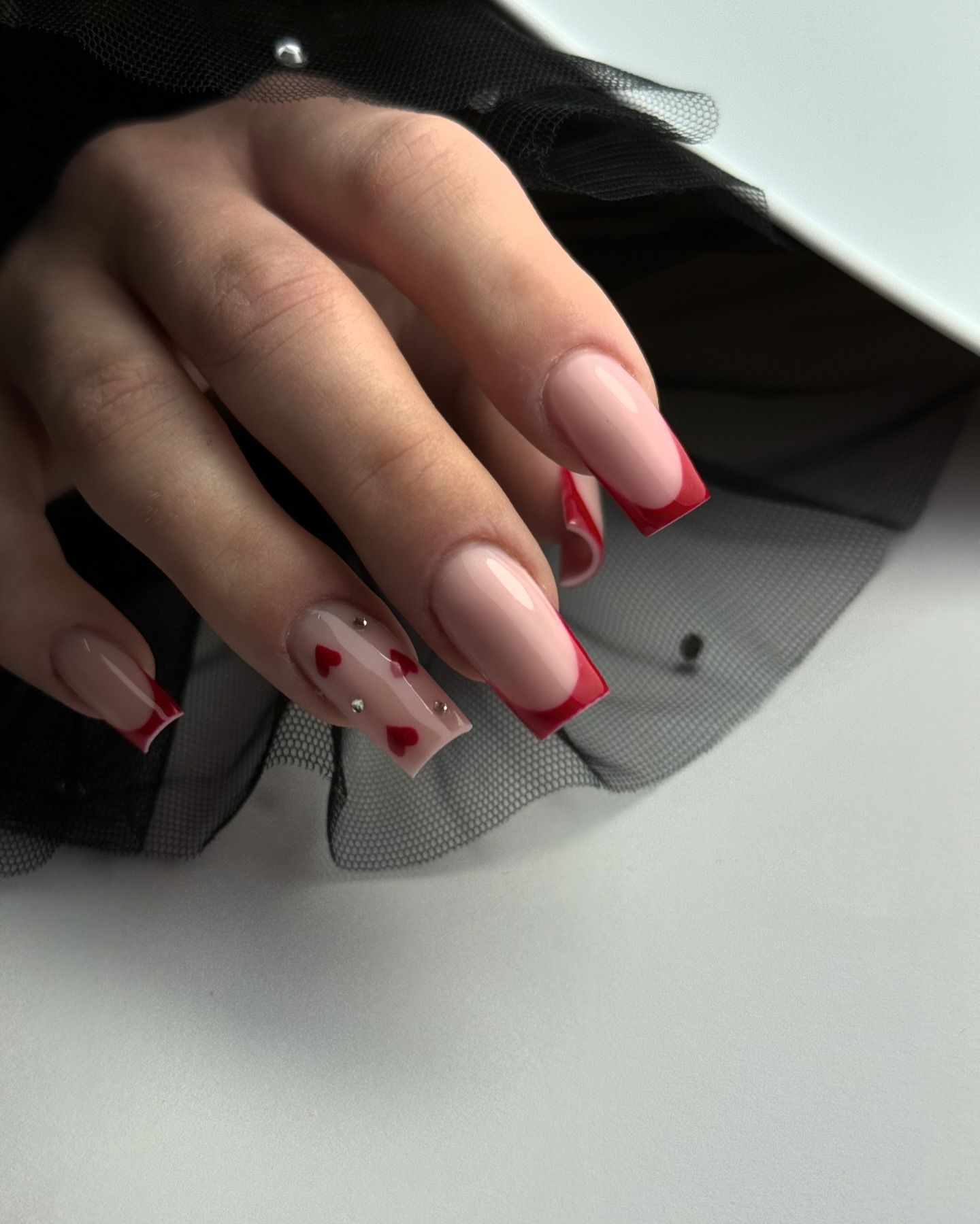 30 LATEST GREEN NAIL DESIGNS TO TRY TODAY ✨ 15 Valentine's Red French Tips with Heart Accents
