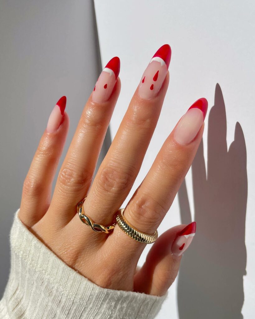Embrace the Night with 33 Vampire Nail Designs for 2024 15 Vampire Teeth Fangs Nails