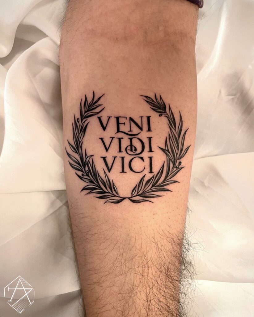 11+ Italian Tattoo Ideas That Will Blow Your Mind! 16 Veni Vidi Vici Tattoo