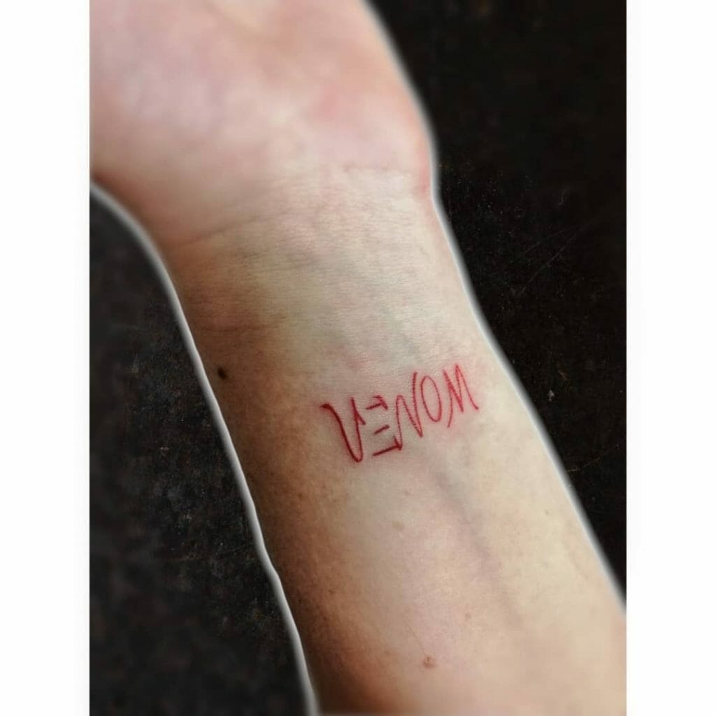 11+ Venom Women Tattoo Ideas That Will Blow Your Mind! 12 Venom Tattoo In Red