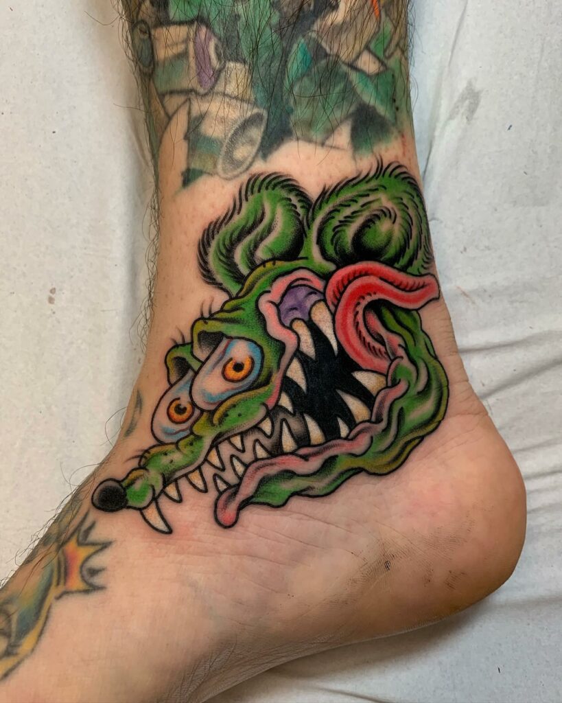 12+ Men Foot Tattoo Ideas That Will Blow Your Mind! 15 Vibrant Character Foot Tattoo For Men