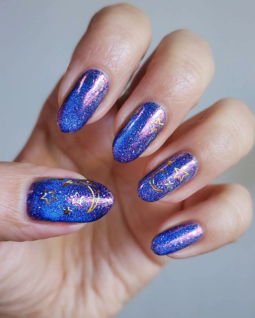 Mesmerizing Galaxy Nail Designs to Try in 2024 π 54 Vibrant Purple Galaxy Nails