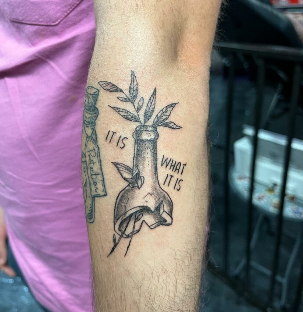 10+ Vine Flower Tattoo Ideas That Will Blow Your Mind! 18 Vine And Words Tattoo