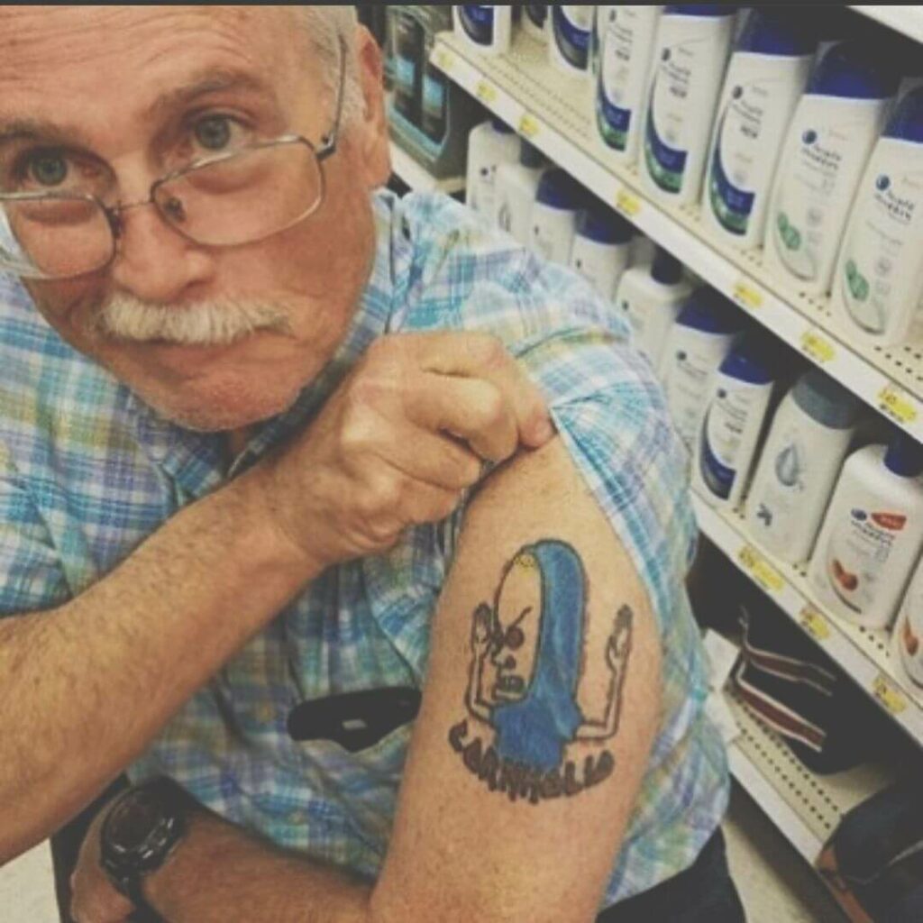 11+ Jerry Tattoo Ideas That Will Blow Your Mind! 14 Vintage Blue Grandpa Tattoo