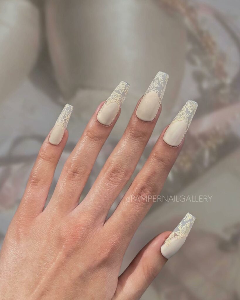 30 Latest Graduation Nail Ideas To Celebrate In Style 33 Vintage Lace nails