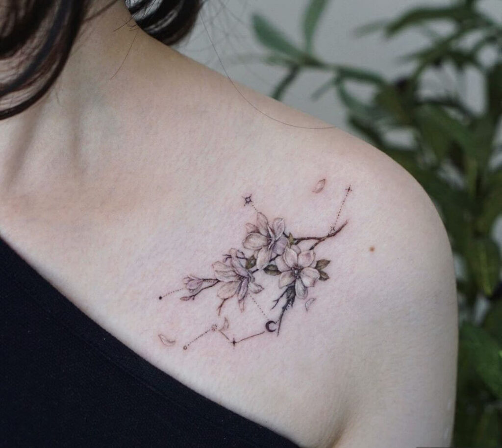 11+ Virgo Constellation Tattoo Ideas You Have To See To Believe! 14 Virgo Constellation Tattoo As Flowers