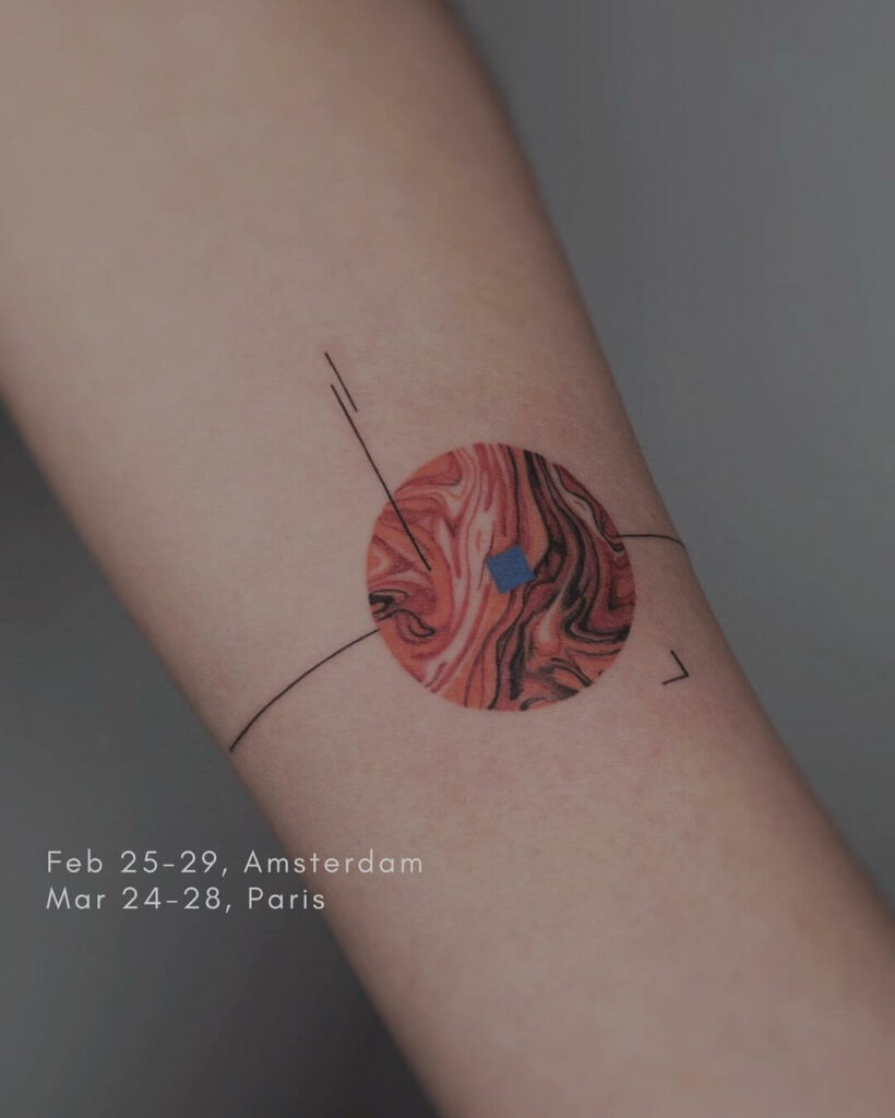 11+ Marble Tattoo Ideas That Will Blow Your Mind! 16 Vividly Colourful Marble Tattoo Designs
