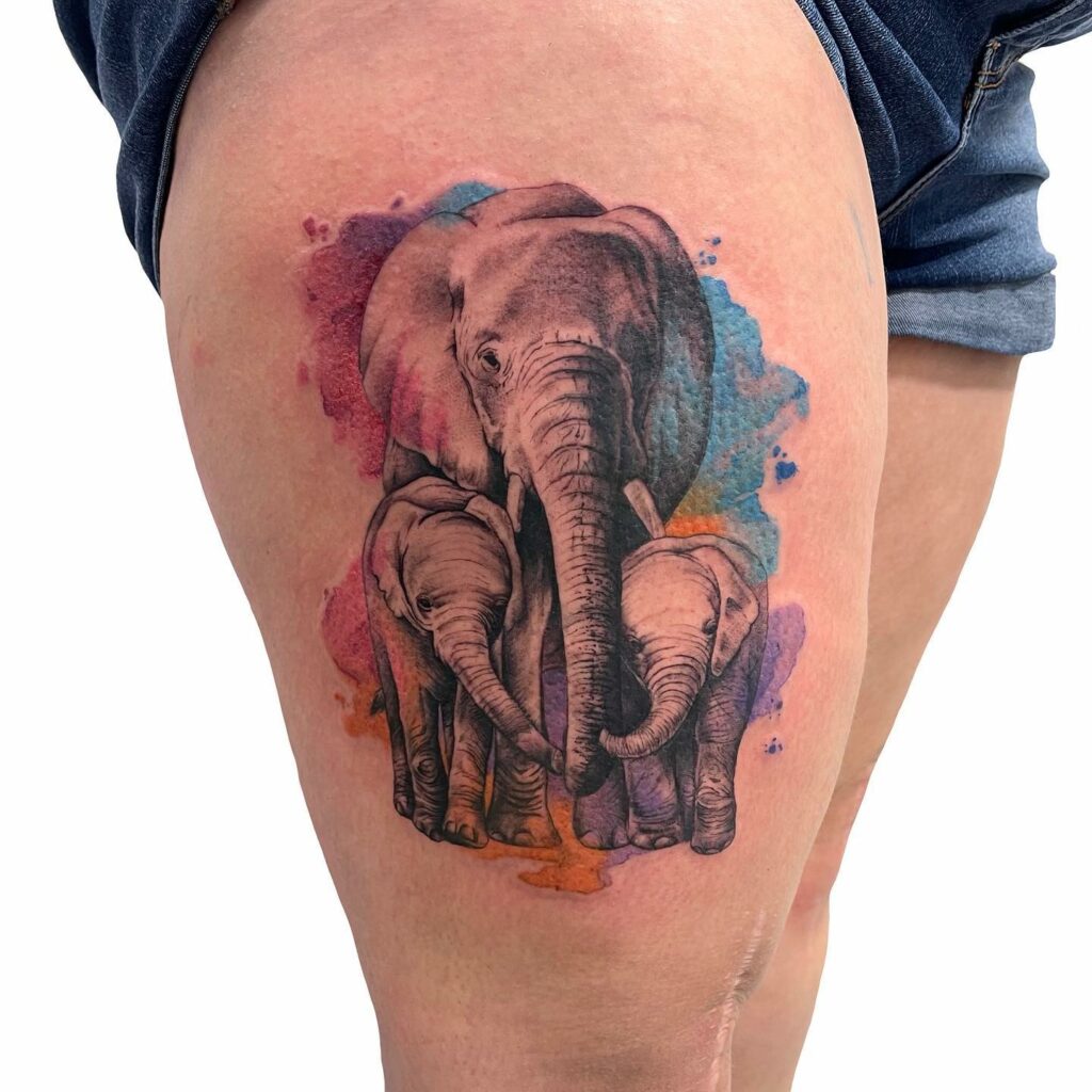 11+ Elephant Tattoo With Flowers That Will Blow Your Mind! 12 Watercolor Elephant Tattoo