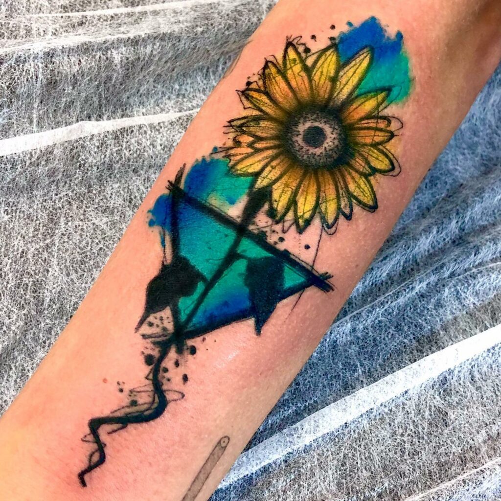 10+ Sunflower And Butterfly Tattoo Ideas That Will Blow Your Mind! 20 Watercolor Sunflower Tattoo