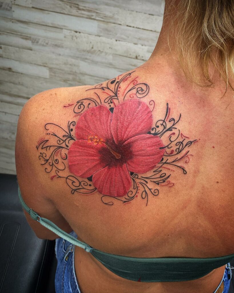 11+ Best Back Flower Tattoo Ideas That Will Blow Your Mind! 14 Watercolour Back Flower Tattoo