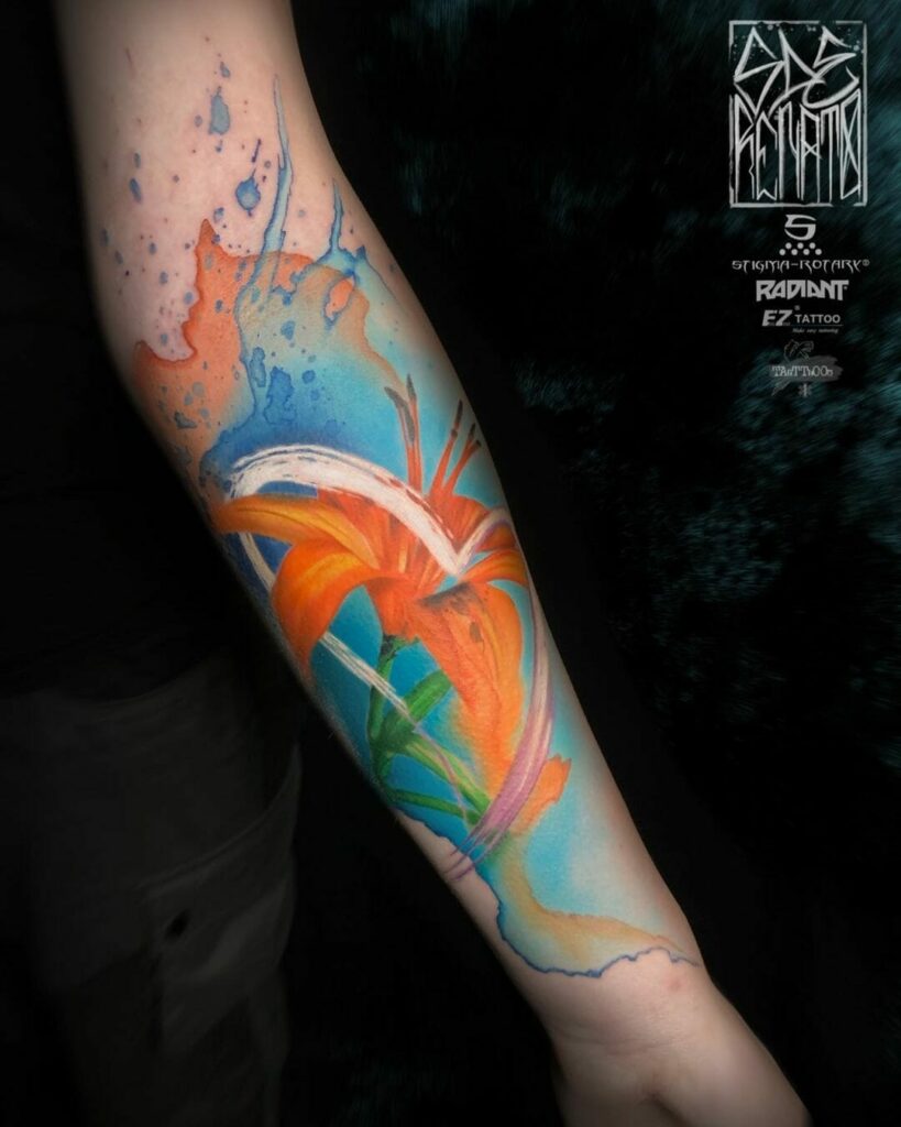 11+ Background Tattoo Shading Ideas To Inspire You! 19 Watercolour Based Background Tattoo Ideas