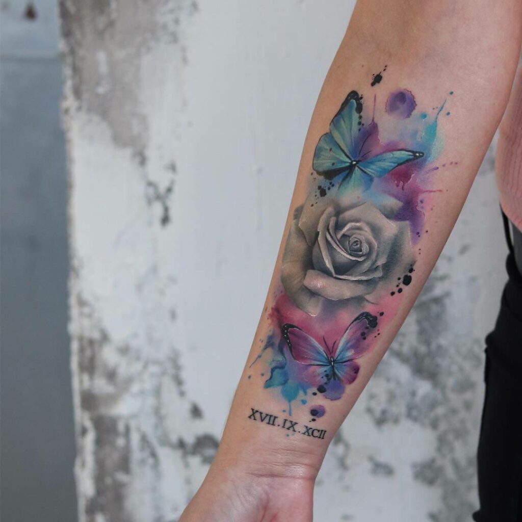 20+ Rose Hand Tattoo Ideas You Have To See To Believe! 16 Watercolour Rose Hand Tattoos