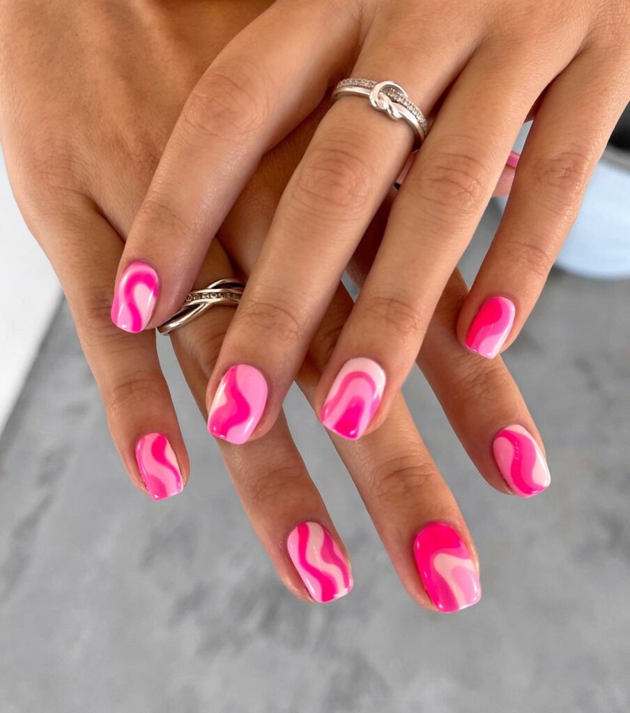 19 Latest Spring Nail Art Ideas To Try This Season 16 Wavy Pink Nails