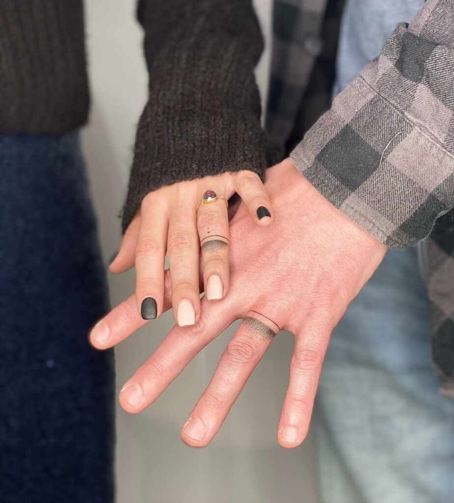 11+ Husband And Wife Tattoo Ideas That Will Blow Your Mind! 12 Wedding Rings Tattoo