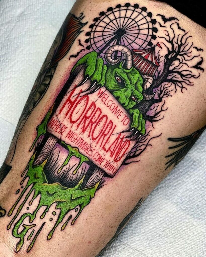 11+ Goosebumps Tattoo Ideas That Will Blow Your Mind! 11 Welcome To HorrorLand