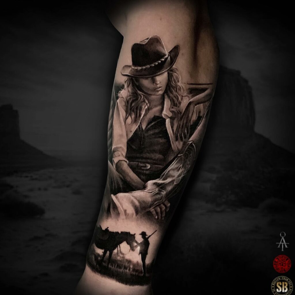12+ Western Tattoo Sleeve Ideas To Inspire You! 10 Western Tattoo Sleeve Ideas
