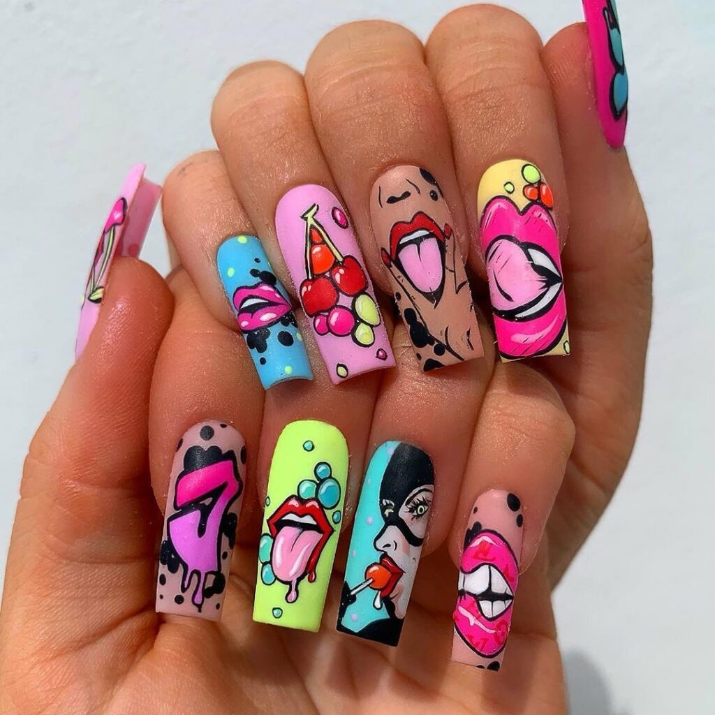 44 Latest Pop Art Nail Designs To Try In 2024! 15 A Pop Culture Nail Art Dream