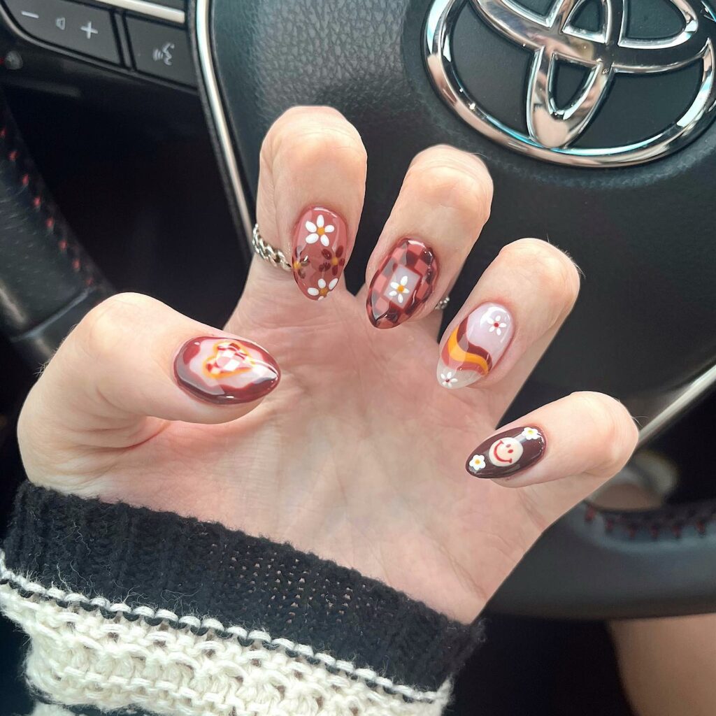 Fall in Love with 57 Short Fall Nail Designs in 2024 53 Whimsical Short Nail Designs for Fall