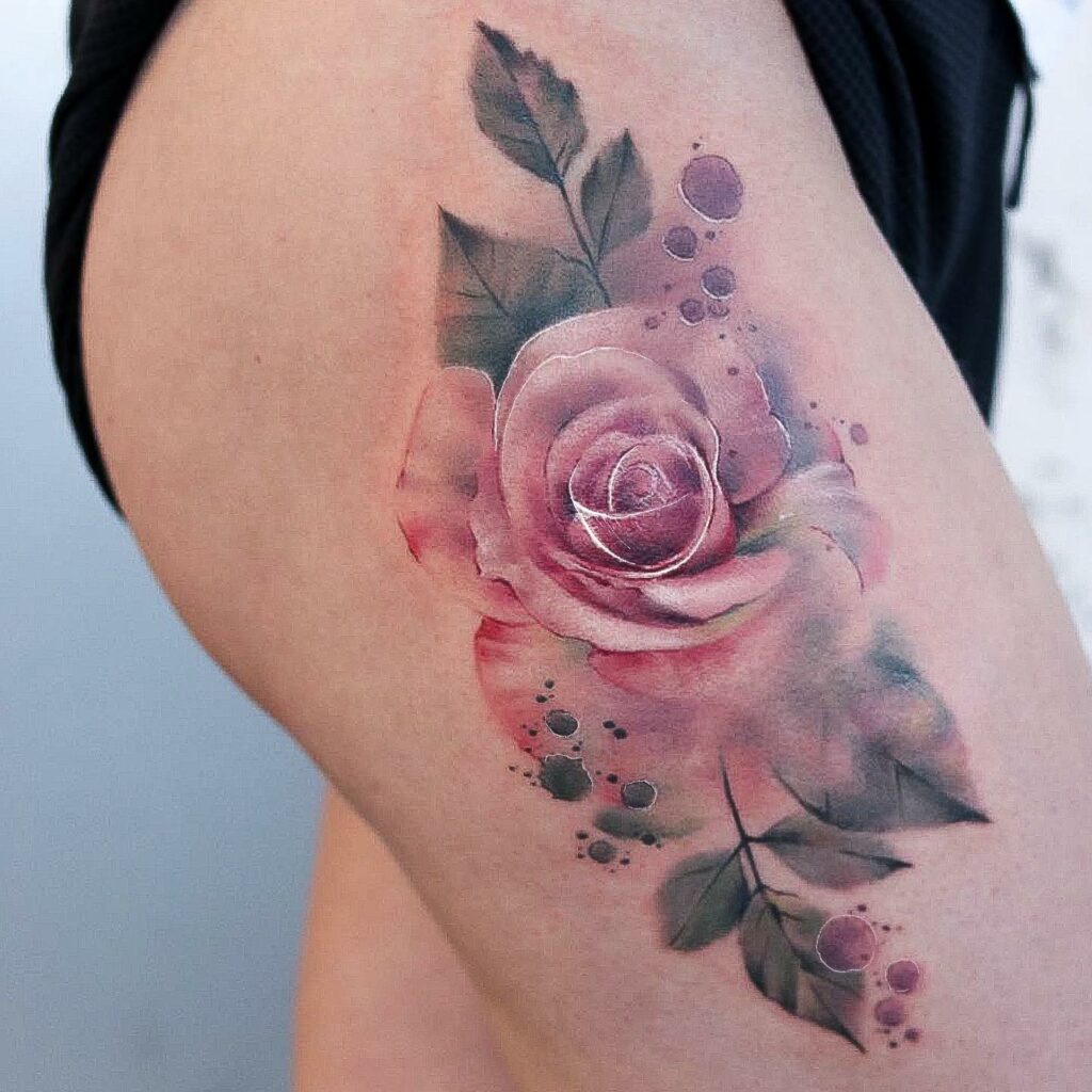 11+ Watercolor Tattoo Rose Ideas That Will Blow Your Mind! 13 Whimsically Beautiful Watercolour Rose Tattoo