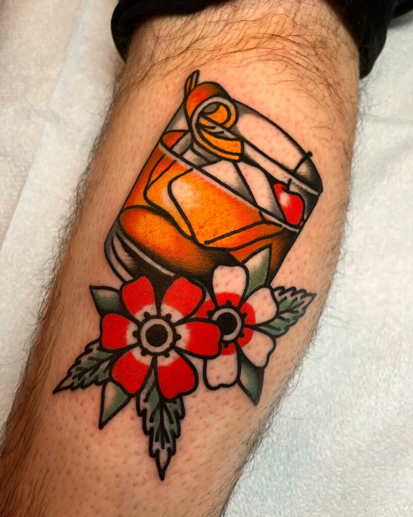 10+ Whiskey Tattoo Ideas That Will Blow Your Mind! 17 Whiskey And Flowers Tattoo