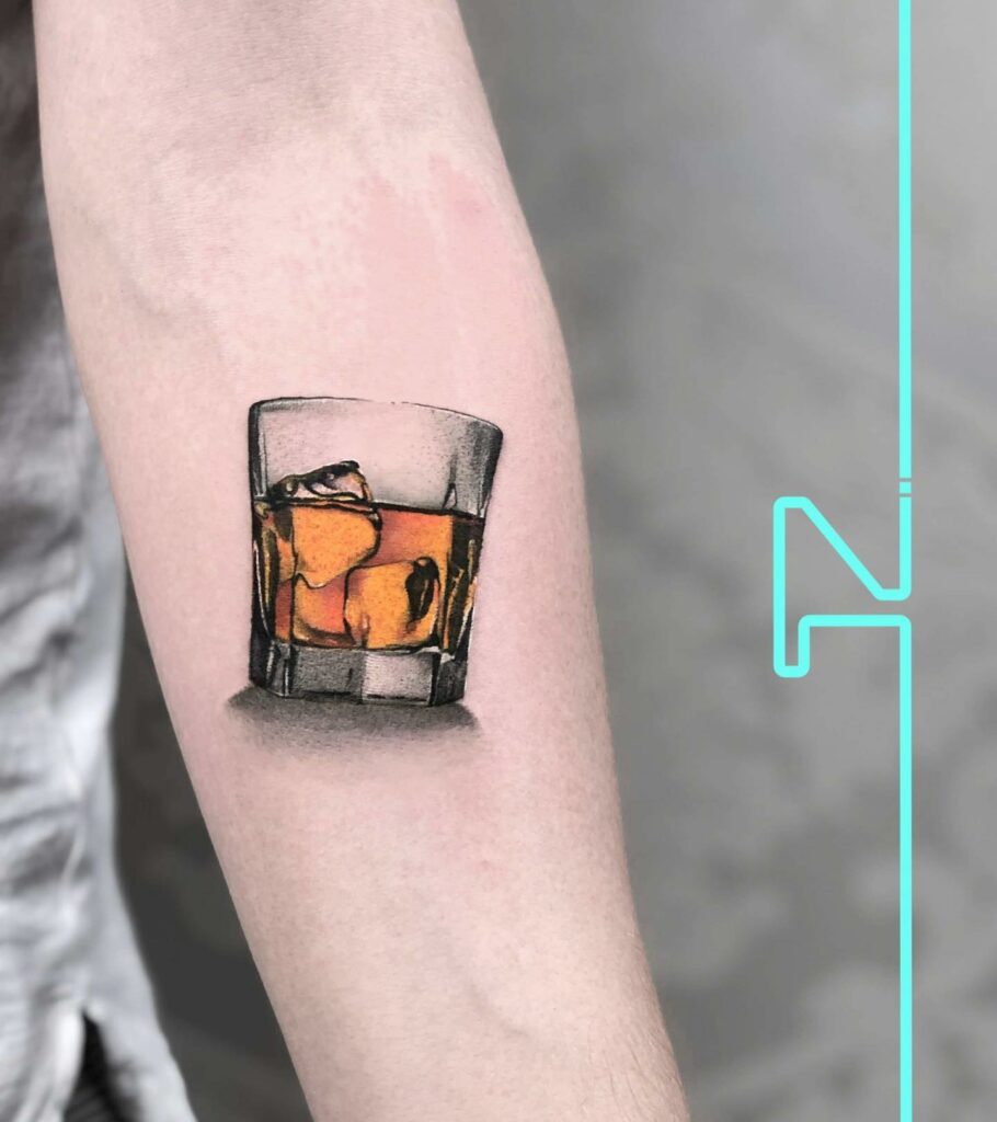 10+ Whiskey Tattoo Ideas That Will Blow Your Mind! 12 Whiskey And Ice Tattoo