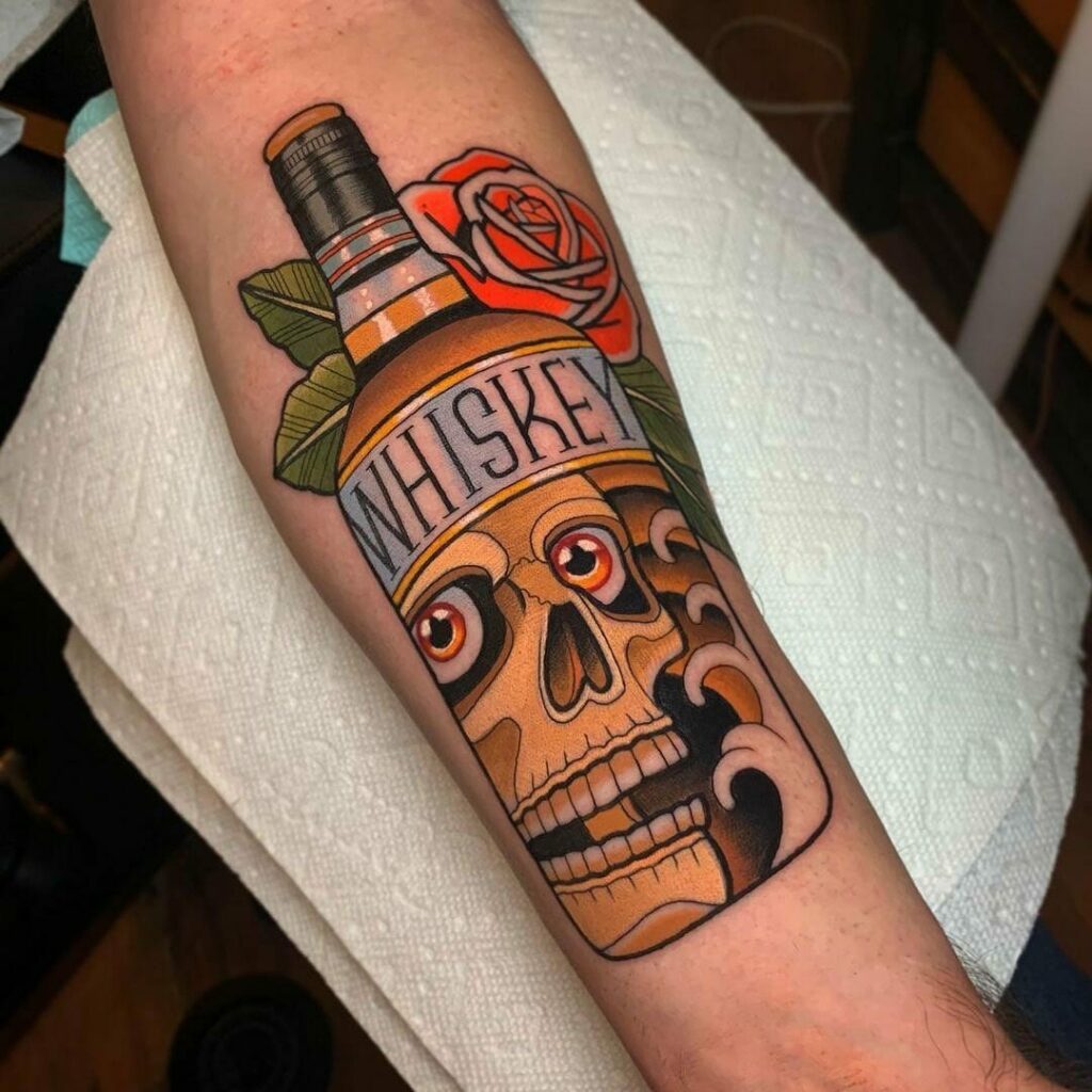 10+ Whiskey Tattoo Ideas That Will Blow Your Mind! 10 Whiskey Tattoo Ideas