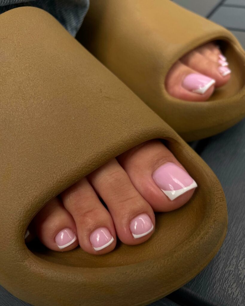 21 Latest Nude Pedicure Designs To Try In 2024! 25 White French and Pink Nude Pedicure
