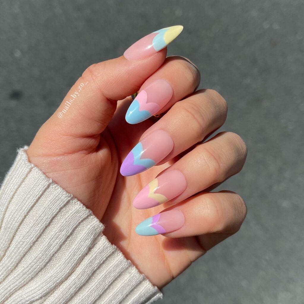 Exciting Birthday Nail Inspirations for 2024 π 18 White Nails, Peach Squiggle Tips, and Colorful Strokes