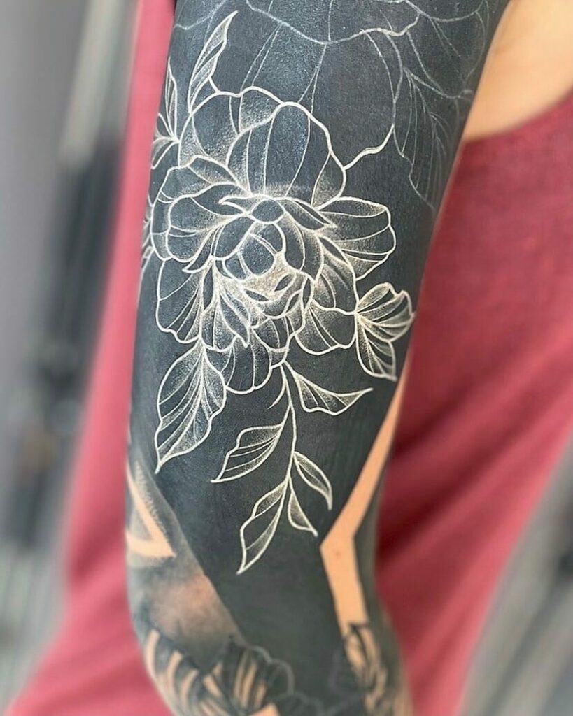 14+ Black Sleeve Tattoo Ideas To Inspire You 11 White On Black Sleeve Tattoo
