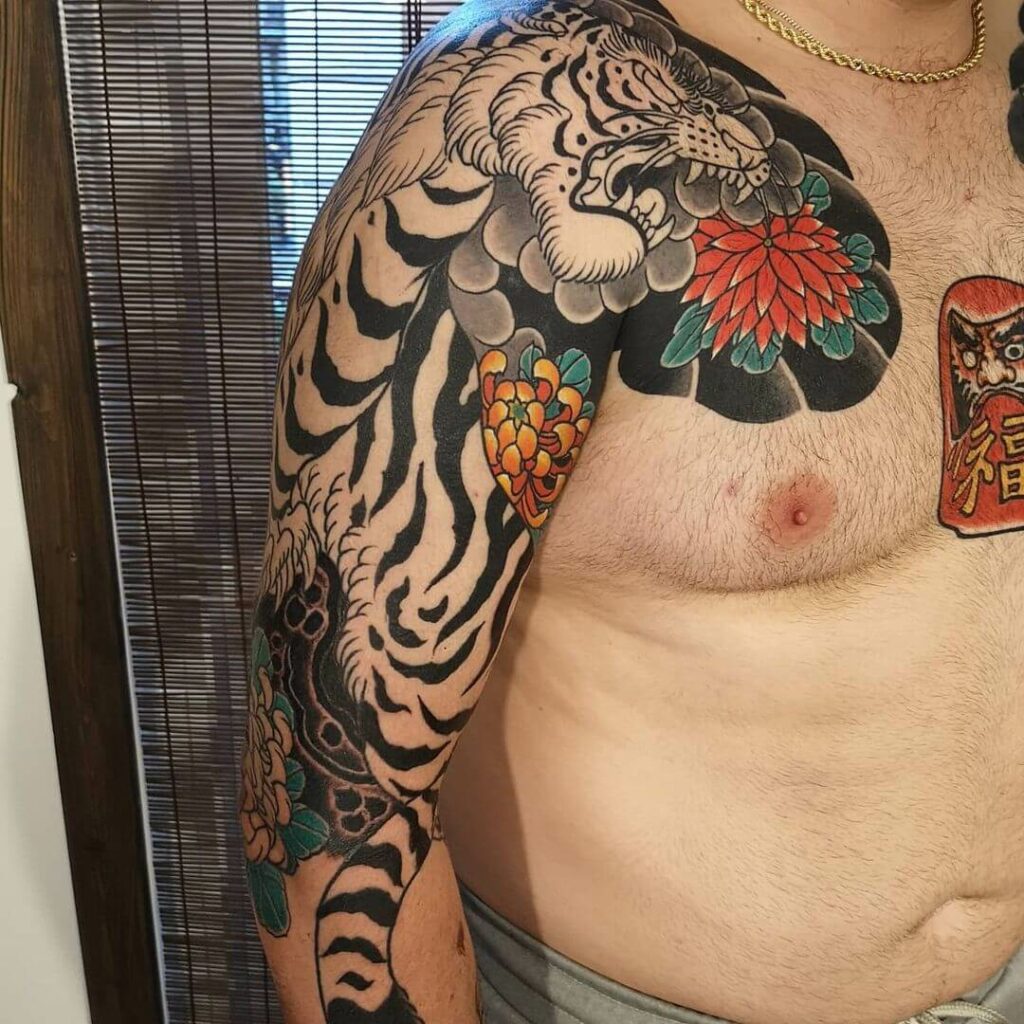 12+ Hikae Tattoo Ideas To Inspire You! 14 White Tiger Hikae Arm Tattoo