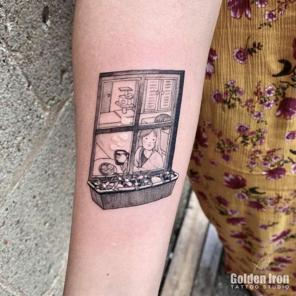 11+ Illustrative Tattoo Ideas You Have To See To Believe! 12 Window Illustrative Tattoo
