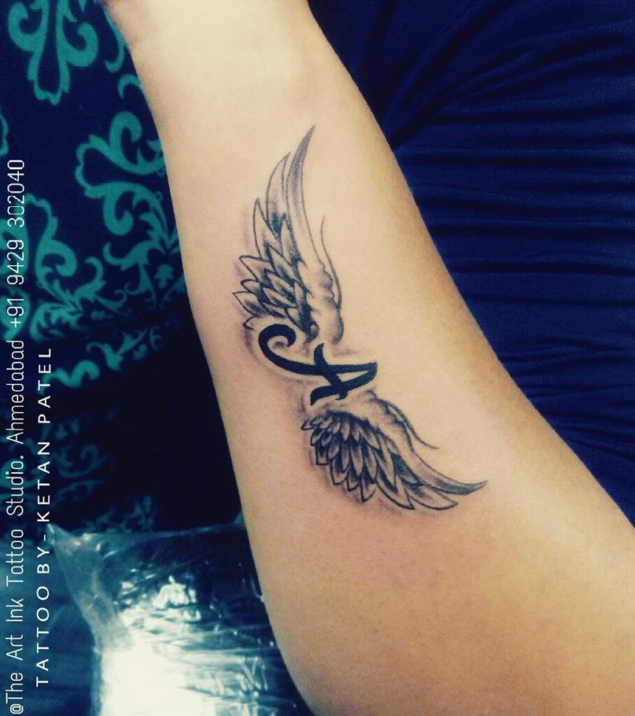 11+ Letter A Tattoo Ideas That Will Blow Your Mind! 14 Winged A Tattoo