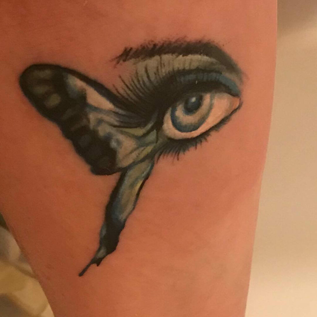 11+ Butterfly Eye Tattoo Ideas That Will Blow Your Mind! 13 Winged Butterfly With Eye Tattoo