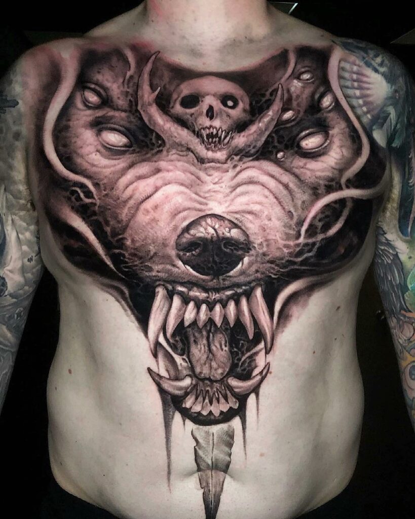 11+ Wolf Tattoo on Chest Ideas That Will Blow Your Mind! 17 Wolf Head Tattoo