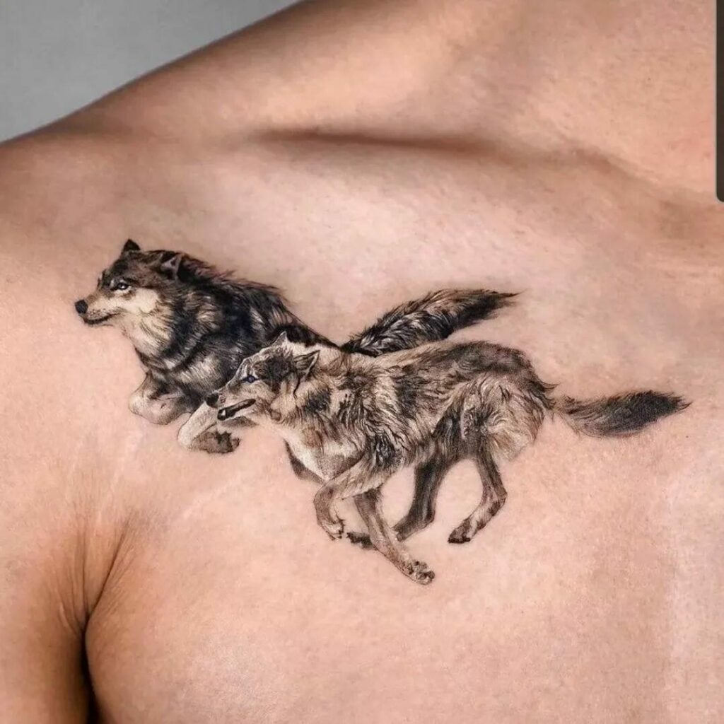11+ Wolf Tattoo on Chest Ideas That Will Blow Your Mind! 19 Wolf Tattoos For Men