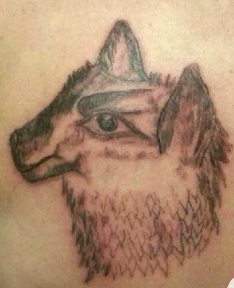 11+ Ugly Tattoo Ideas That Will Blow Your Mind! 13 Wolf Ugly Tattoo
