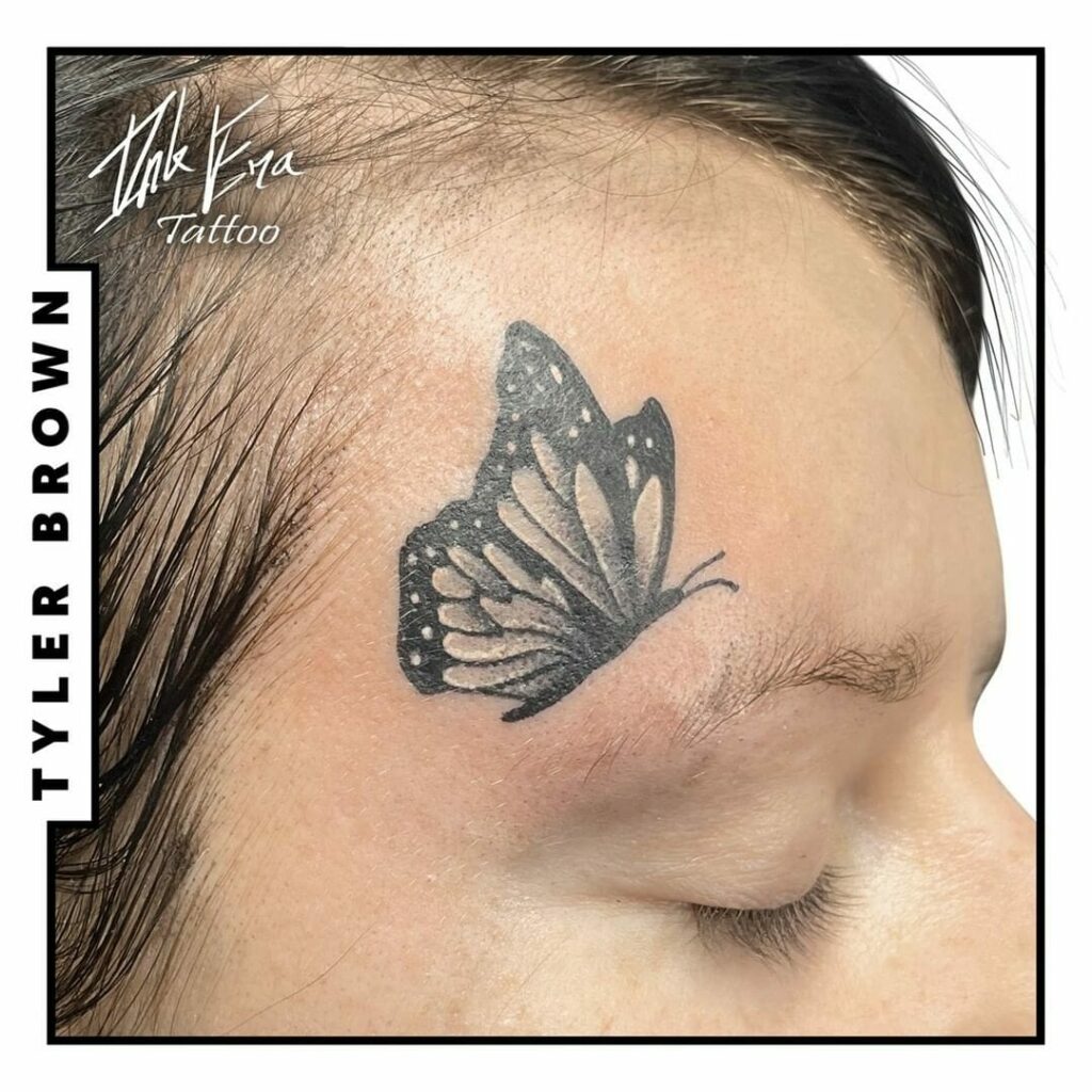 11+ Butterfly Face Tattoo Ideas That Will Blow Your Mind! 11 Woman Butterfly Face Tattoo