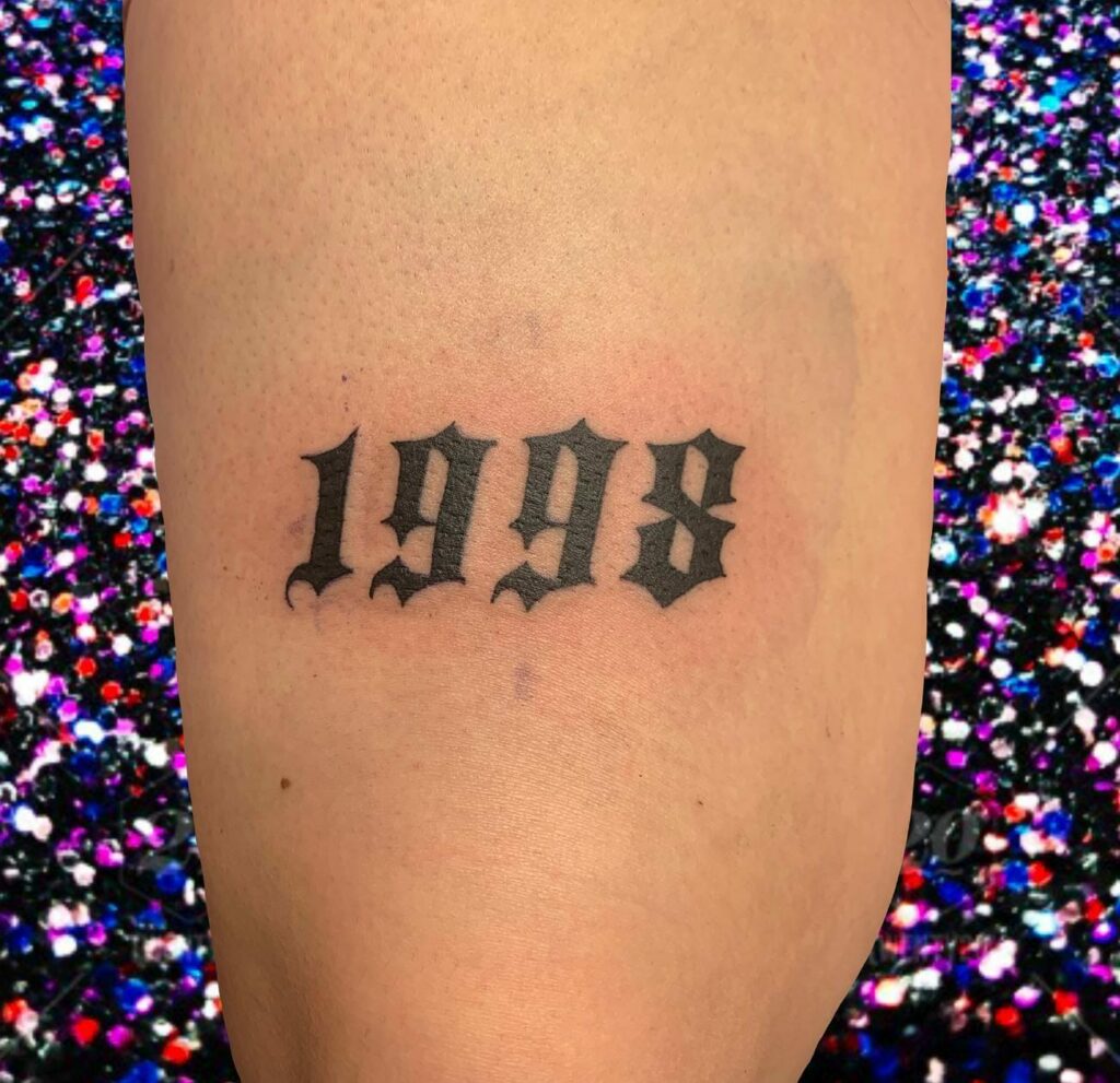 20+ Gothic Tattoo Number Fonts Ideas That Will Blow Your Mind! 12 Year Tattoo With Gothic Number ideas