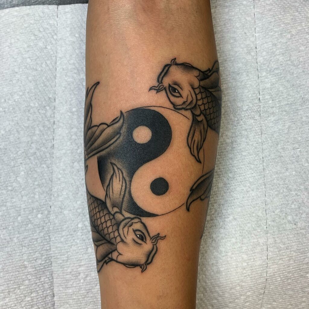 10+ Feminine Small Koi Fish Tattoo Ideas That Will Blow Your Mind! 15 Yin And Yang Koi Fish Tattoo