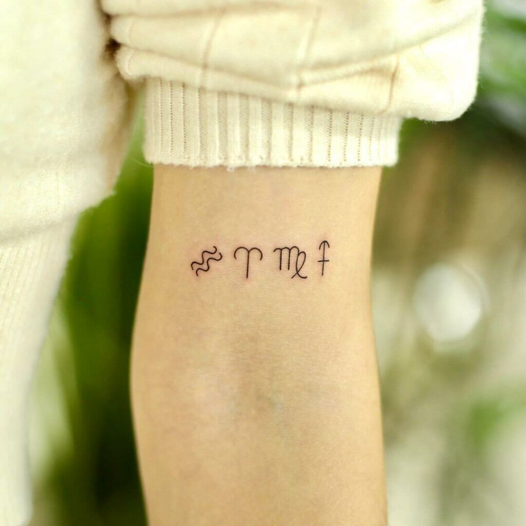 12+ Minimal Tattoo Sleeve Ideas To Inspire You! 16 Zodiac Signs Minimalist Tattoo